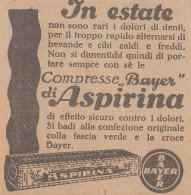 Compresse Bayer Di ASPIRINA - 1926 Pubblicità Epoca - Vintage Advertising - Advertising