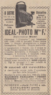 Ideal Photo - Murer - 1926 Pubblicità Epoca - Vintage Advertising - Publicités