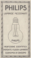 PHILIPS Lampade Mezzowatt - 1926 Pubblicità Epoca - Vintage Advertising - Publicités