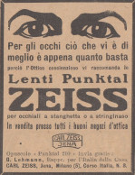 Lenti Per Occhiali Punktal ZEISS - 1926 Pubblicità - Vintage Advertising - Advertising