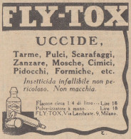 Insetticida FLY-TOX - 1926 Pubblicità Epoca - Vintage Advertising - Publicités