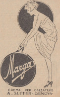 Crema Per Calzature MARGA - A. Sutter - Genova - 1926 Pubblicità Epoca - Publicités