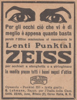 Lenti Per Occhiali Punktal ZEISS - 1926 Pubblicità - Vintage Advertising - Advertising