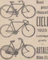 Cicli ARTALE - 1926 Pubblicità Epoca - Vintage Advertising - Advertising