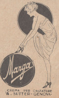 Crema Per Calzature MARGA - A. Sutter - Genova - 1926 Pubblicità Epoca - Publicités