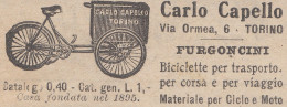 Biciclette Per Trasporto Capello - 1926 Pubblicità - Vintage Advertising - Advertising