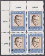 1981 , Mi 1678 ** (1) - 4er Block Postfrisch - 100. Geburtstag Von Otto Bauer - Unused Stamps