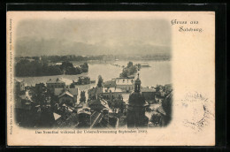 AK Salzburg, Nonnthal Während Der Überschwemmung, Hochwasser Im September 1899  - Autres & Non Classés
