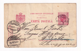 Romania 1895 Postal Stationery Roumanie Bucarest  St. Fiden Langgasse Suisse - Enteros Postales