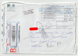 7827 MALAISIE MALAYSIA Recommandé International Registered NPAI PND RTS RETURN TO SENDER - Malaysia (1964-...)