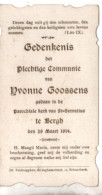 Bergh 1914 , Yvonne Goossens - Communion