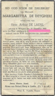 Dedeyghere Margaretha De Laere Delaere Wingene Egem 1905 Bidprentje Doodsprentje - Godsdienst & Esoterisme