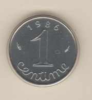 1 Centime 1986 Sous Scellé - BU, BE & Münzkassetten