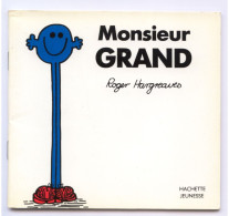 Livre Hachette Jeunesse MONSIEUR MADAME : Monsieur "GRAND" - 611500 - Hachette