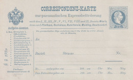 ÖSTERREICH - 1881, Rohrpost Ganzsache RP5 I - Postkarten