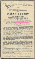 Cordy Melanie Werbrouck Petrus Zwevezele 1869 Bidprentje Doodsprentje - Godsdienst & Esoterisme