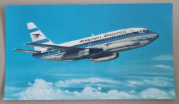 CPA PUBLICITARIA - 18.5 X 10.5 Cm  - AEROLINEAS ARGENTINA - BOEING 737 EN VUELO - Airships