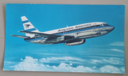 CPA PUBLICITARIA - 18.5 X 10.5 Cm  - AEROLINEAS ARGENTINA - BOEING 737 EN VUELO - Airships