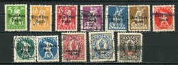 ALLEMAGNE -   - N° Yvert 118A/118H+118K+118L+118M+118P+118Q Obli. - Used Stamps