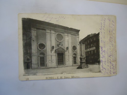 ITALY   POSTCARDS  ROMA  S. M. SOPRA MINEVRA  1904  PAIR STAMPS - Autres & Non Classés