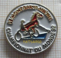 PAT14950 CHAMPIONNAT DU MONDE 92 De TROT ATTELE LE MONT SAINT MICHEL CHEVAL SULKY PMU COURSES HIPPIQUES - Juegos