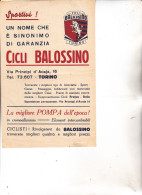 VOLANTINO : CICLI  BALOSSINO  -  TORINO - Documents Historiques