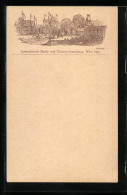 Lithographie Wien, Internationale Musik- Und Theater-Ausstellung 1892, Avenue  - Ausstellungen