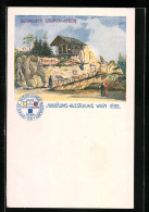 Künstler-AK Wien, Jubiläums-Ausstellung 1898, Budweiser Grotten-Keller  - Tentoonstellingen