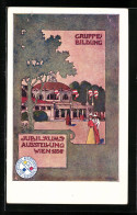 Künstler-AK Philipp + Kramer: Wien, Jubiläums-Ausstellung 1898, Gruppe Bildung  - Ausstellungen
