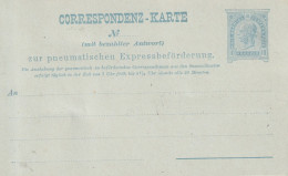 ÖSTERREICH - 1892, Rohrpost Ganzsache RP15 Mit Antwortkarte - Briefkaarten