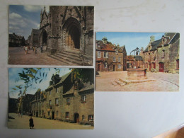 CP 29  Finistère LOCRONAN - Lot De 3 Cartes Postales  - La Place - Locronan