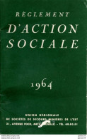 Règlement D'action Sociale 1964,Union Régionale De Sociétés De Secours Minières De L'Est, Metz - Lorraine - Vosges