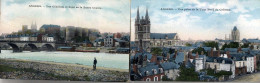 49  ANGERS  LOT  2 CARTES ANCIENNES COULEURS - Angers