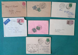 5CRT3002 - INDIA INGLESE , Sette Lettere Del Periodo - 1936-47 Koning George VI