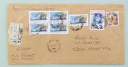 Italia, Storia Postale, Assicurata 17-9-97 Da Arcore, Affr. 7600, Viaggio G.Caboto 500° Anniv., Anna Magnani Cinema - 1991-00: Marcophilie