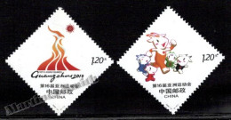 Chine / China 2009 Yvert 4637-38, Guangzhou 2010, XVIth Asian Games - MNH - Nuovi