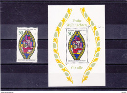 RFA 1976 NOËL Yvert 761 + BF 12, Michel 912 + Block 13 NEUF** MNH - Unused Stamps