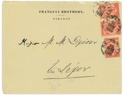 P3435 - GREECE , INTERNAL LETTER, SEND THE 26.4.1906 USING 3 10 L STAMPS. - Ete 1896: Athènes