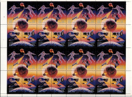 RUSSIA 1992 SPACE MI No 241-5 FULL SHEET MNH VF!! - Unused Stamps