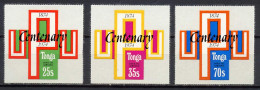 Tonga 1974 UPU Centenary, Set Of 3 Official Self Adhesive Stamps MNH - U.P.U.