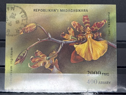 Madagascar Bloc Used - Orchidées