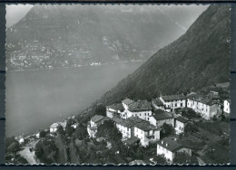 12447 PUGERNA Vista Sul Lago, Ristorante Grütli, Fam. Casellini - In Aeroplano Sopra... - Sonstige & Ohne Zuordnung