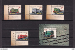 Bosnia And Herzegovina, Srpska 2011 Transport, Railway, Trains, Locomotives Mi: 542/45 + Bl 25 MNH** - Eisenbahnen