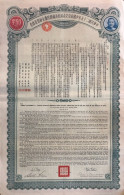 Tres Rae: 1936 Chinese Government 6 % - 50 £ Shanghai - Hangchow Railway - Avec Coupons - Spoorwegen En Trams