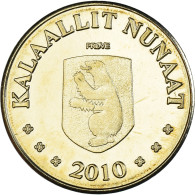 Monnaie, Groenland, 10 Kroner, 2010, Morse., SPL, Laiton - Denemarken