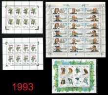 ● RUSSIA 1993 ● 4 Minifogli ֍ Flora ● Ingegneri NAVALI ● FAUNA ● Cat. 29,50 € ● Lotto 42780 ● - Blocks & Kleinbögen