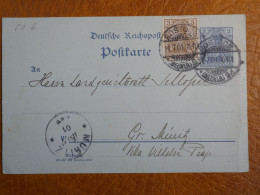 H31 ALLEMAGNE CARTE.ENTIER 1901  ROSTOK A MURITZ    +AFF. INTERESSANT+++ - Cartes Postales