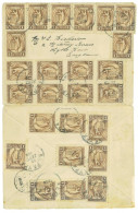 P3439 - GREECE. 12.9.1906, FROM ATHENS TO HYTHE (KENT, G.B.) 25 1 LEPTA STAMPS, FORMING THE 25 L RATE. FANTASTIC PIECE - Sommer 1896: Athen