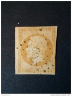 STAMPS FRANCIA 1853 NAPOLEONE III 10 CENT BISTRE-ORANGE I TYPE N.13Ab (YVERT) - 1863-1870 Napoleon III With Laurels