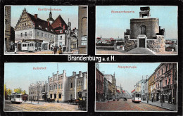 Brandenburg (Havel) Bahnhof Kurfürstenhaus Hauptstraße Feldpgl1915 #168.752 - Other & Unclassified